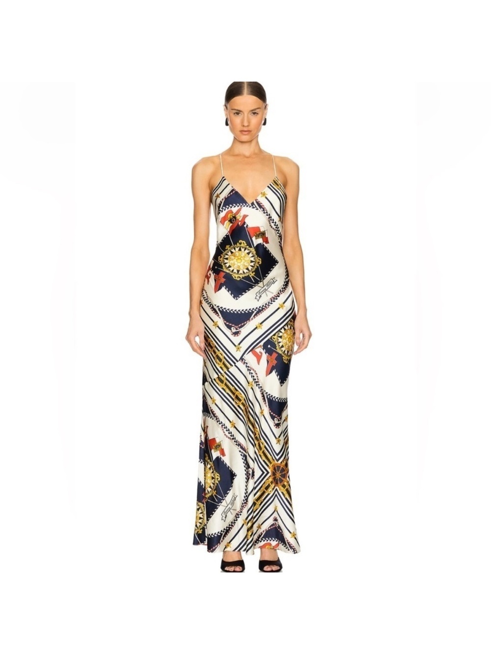 Ronny Kobo Bethie Satin Maxi dress Medium